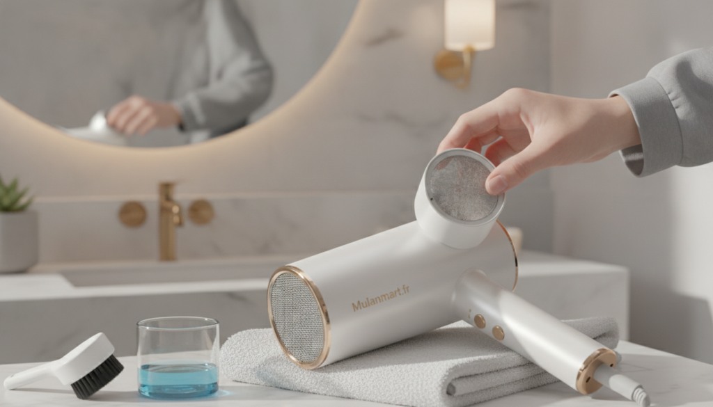 Entretien du sèche-cheveux et nettoyage du filtre