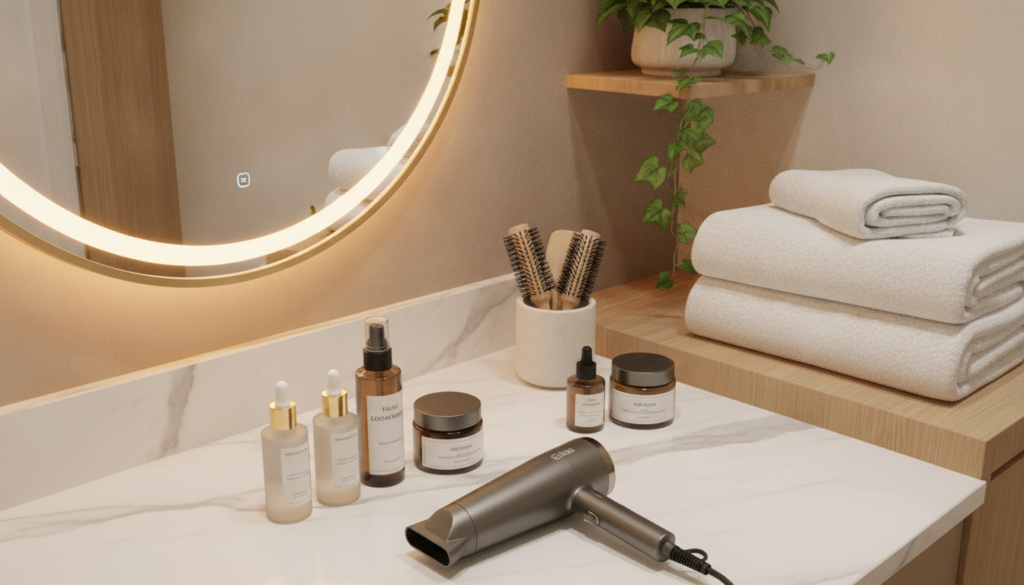 Routine adaptée aux cheveux